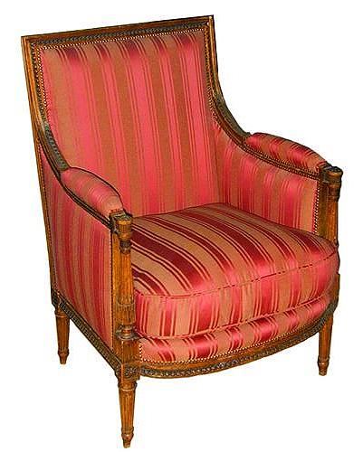 An 18th Century French Directoire Walnut Bergere No. 972
