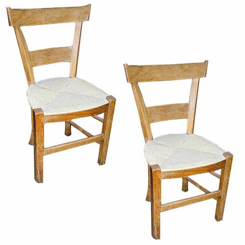 A 19th Century Pair of Small Fruit Wood Side Chairs No. 626