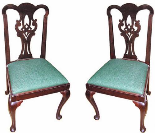 A Pair of 19th Century English Mahogany Side Chairs No. 472