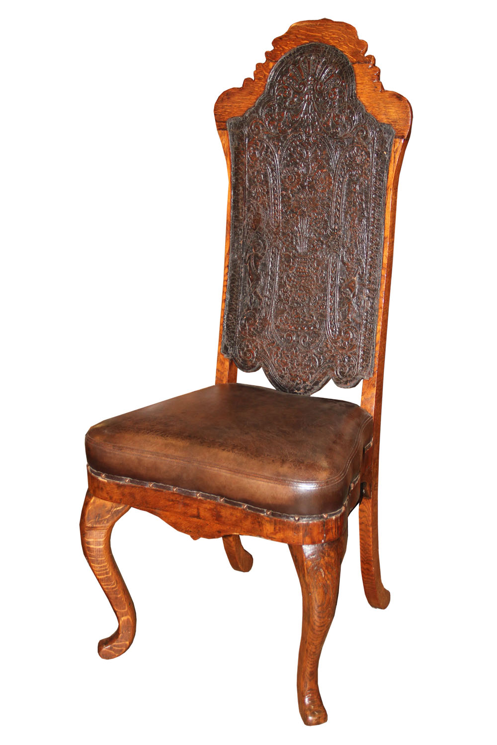 An 18th Century Portuguese Oak Chair No. 4528