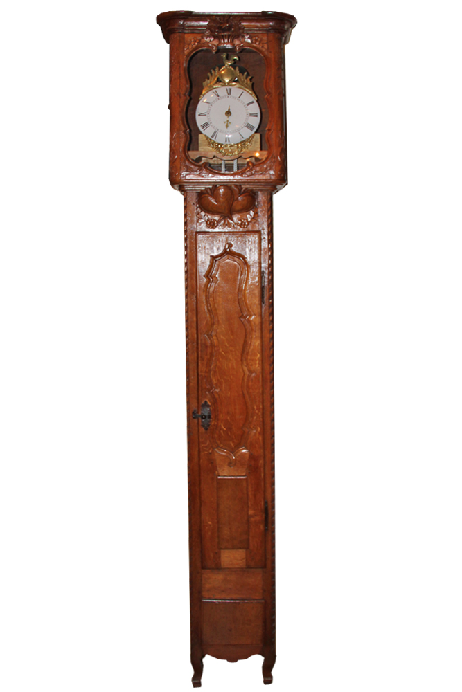 A 17th Century French Louis XIII Oak Long Case Clock No. 3955