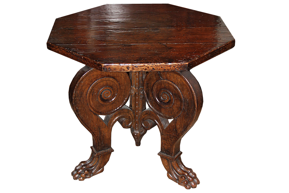 A 19th Century Tuscan Walnut Octagonal Center or Side Table No. 4582