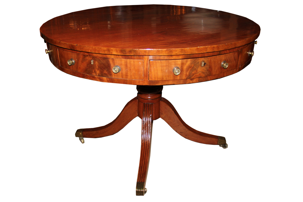 A 19th Century English Mahogany Drum Table No. 4574