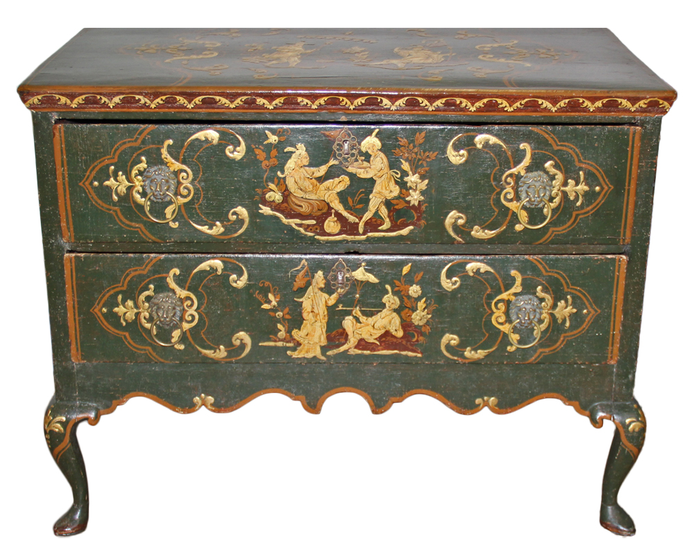 An 18th Century Italian Lowboy Chinoiserie Polychrome Commode No. 4454