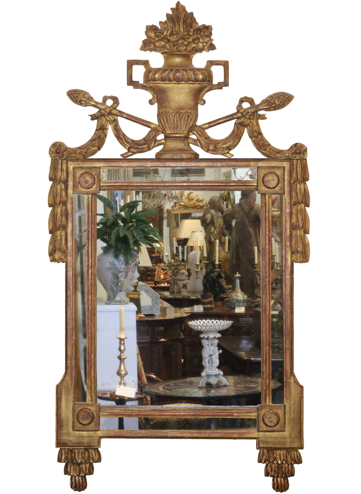 An 18th Century French Neoclassical Louis XVI Giltwood Mirror No. 4700