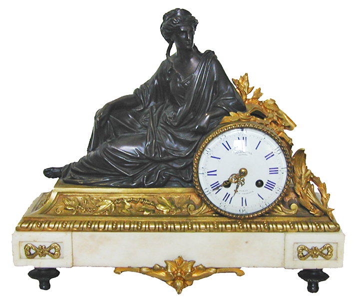 An Elaborate 19th Century Neoclassical French Mantel Clock No. 2101