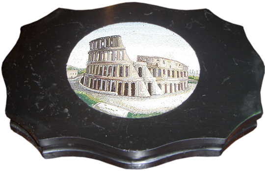 Micro-Mosaic Paper Weight Depicting the Colosseum No. 2799