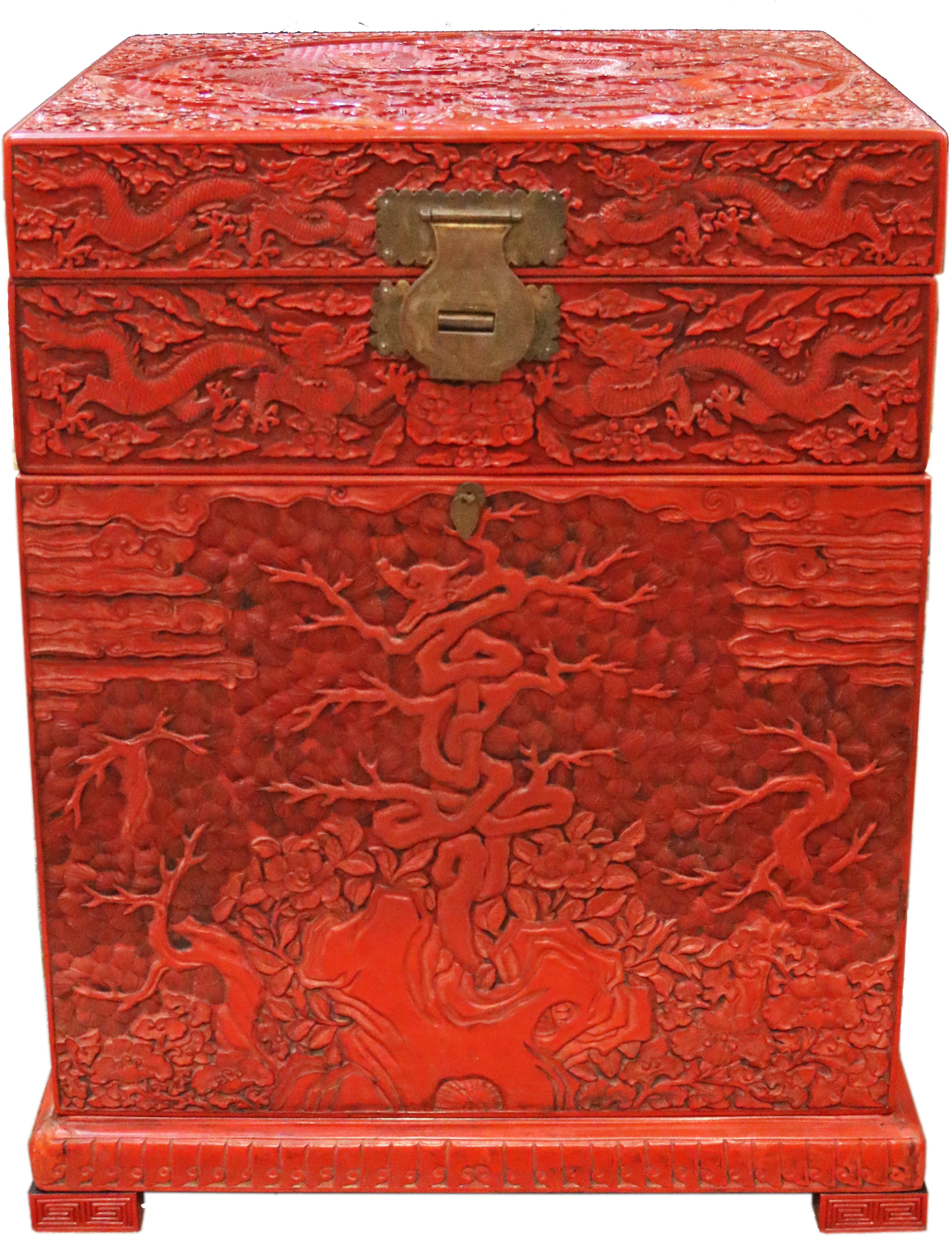A Vibrant 19th Century Chinese Cinnabar Apothecary Chest No. 4769