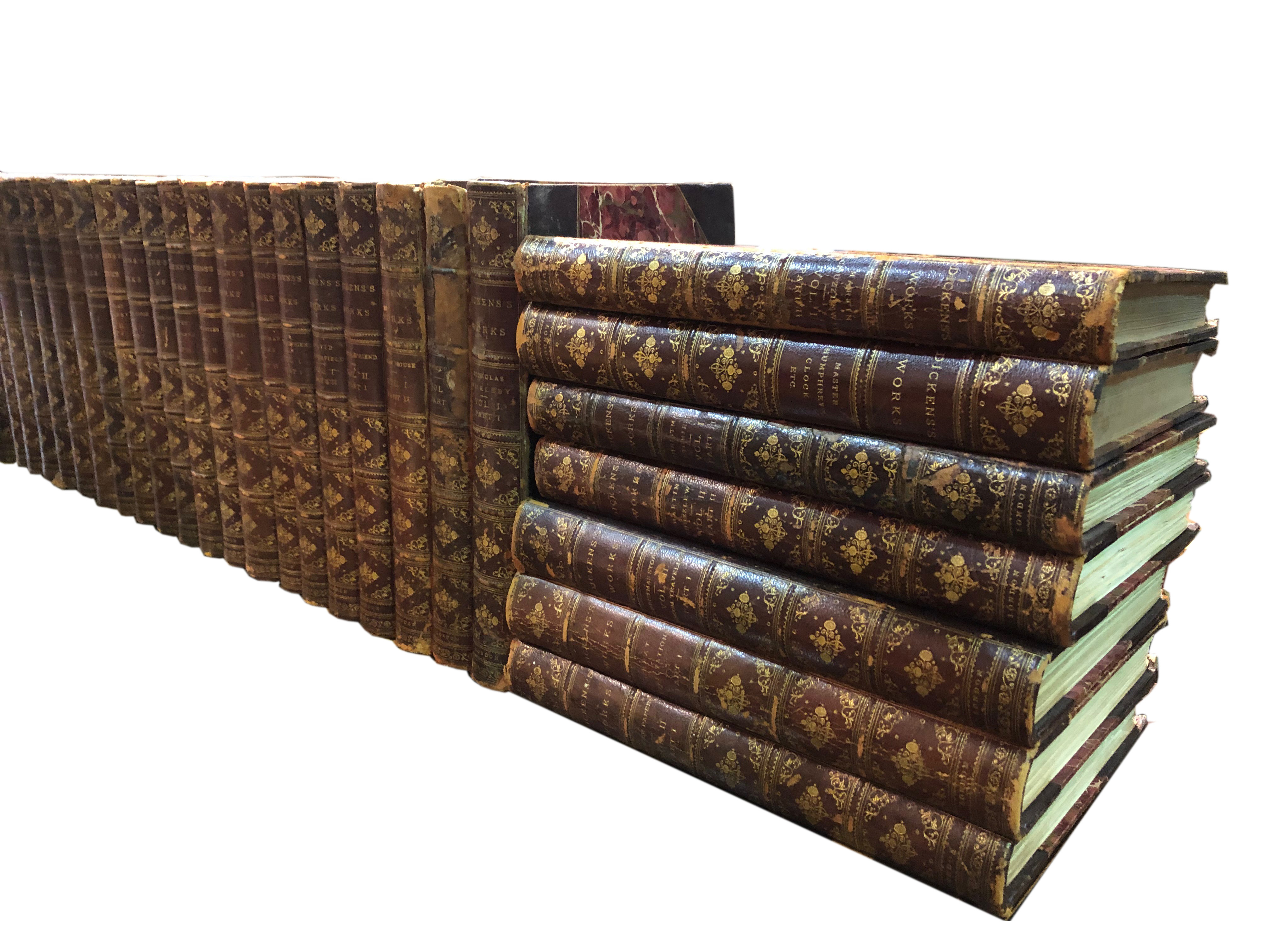 A 19th Century Collection of 60 Illustrated Volumes of Charles Dickens' Works No. 4785