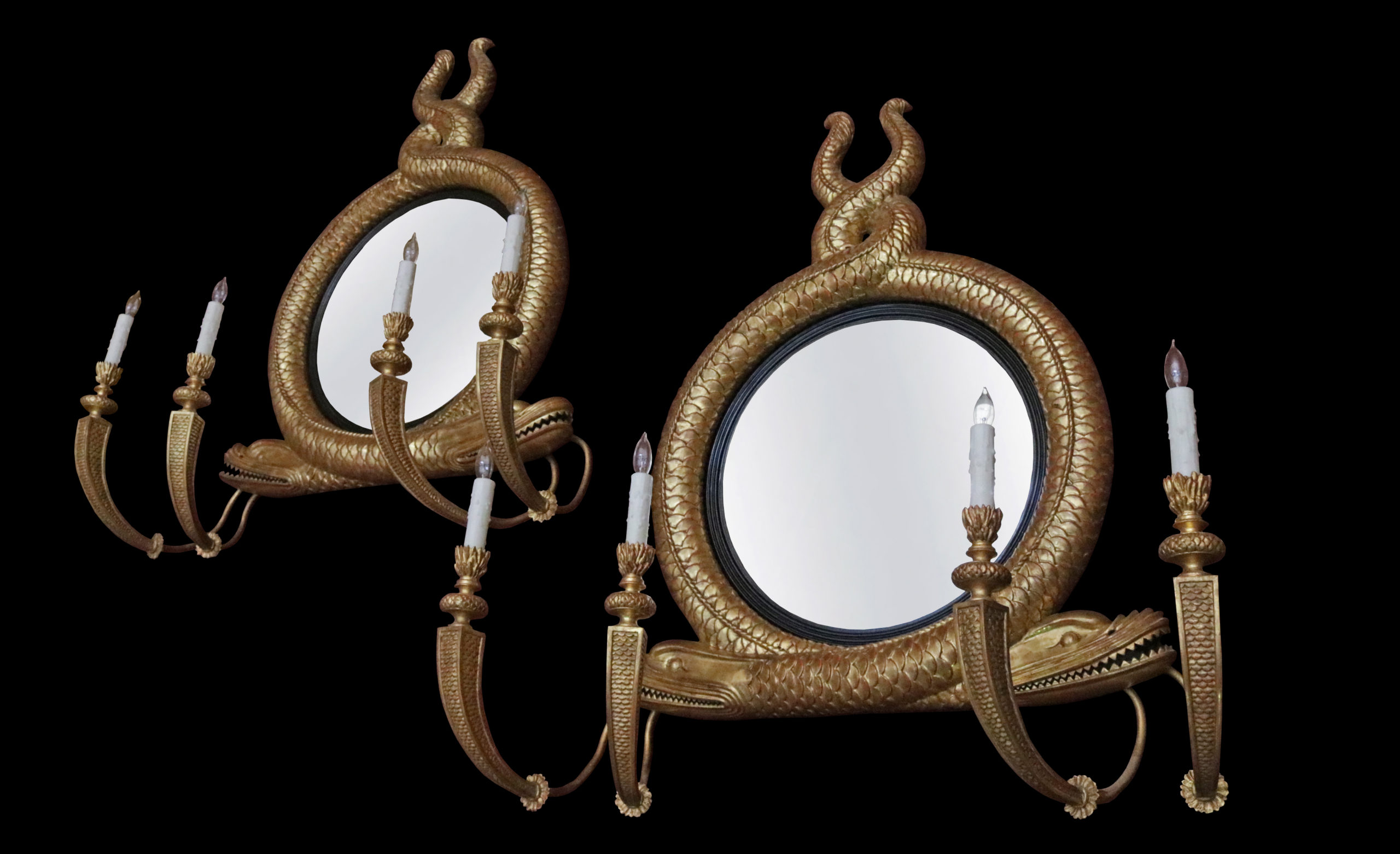 A Pair of Unusual Regency Period Convex Mirrors No. 4856